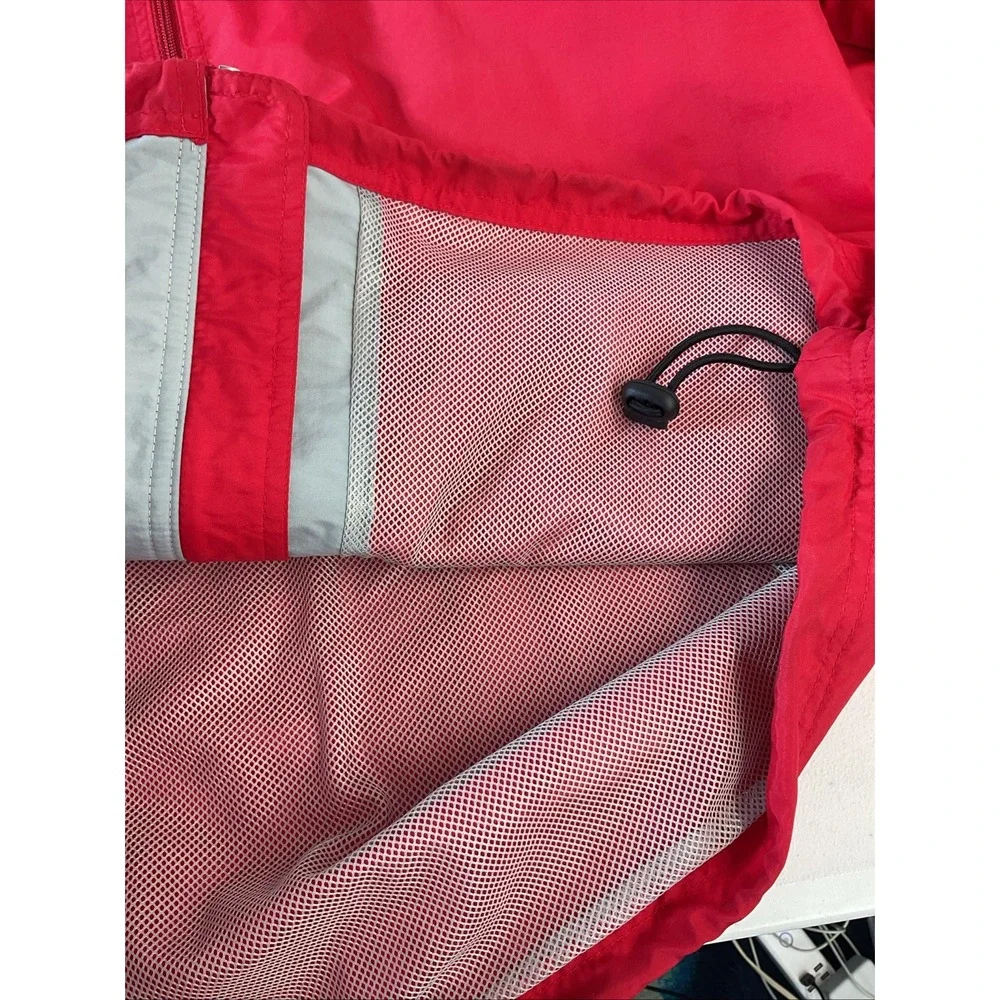 Ohio State Buckeyes Full Zip Windbreaker‎ Rain Jacket Mens LG Red lightweight
